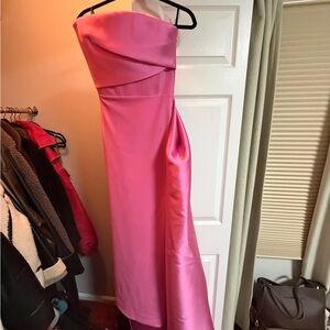 Solace London Strapless Pink Dress